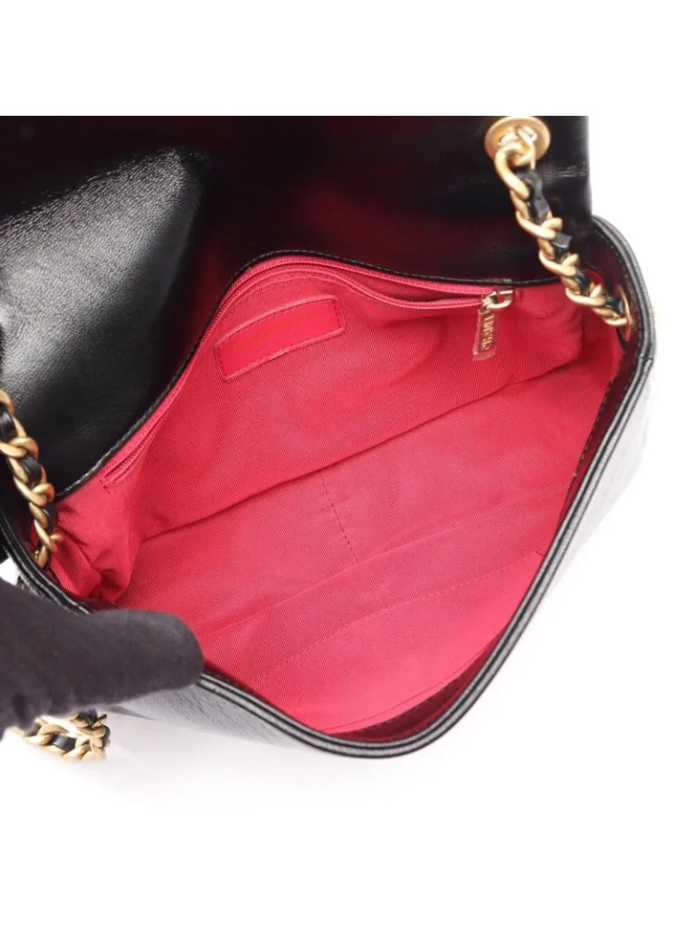 Chanel Shoulder Bag Quilted 2-Way Black Leather Full Flap Chain